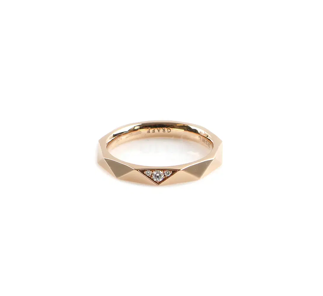 Graff 18k Rose Gold Laurence Signature Dia Band Ring Size 57