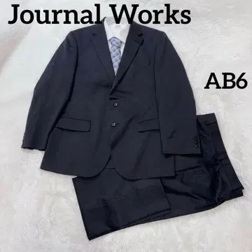 저널 웍스 셀렉션 그레이 스트라이프 비즈니스 정장 AB6