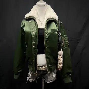 헤이세이 갸루 y2k 그런지 GAP 플라이트 자켓 MA-1 기믹 퍼