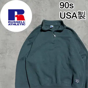 [ 초레어 ] 90s USA제 러셀 맨투맨 트레이닝복 하프 지퍼 L