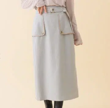 [ 새상품급 ] 캐서린 로스 스커트 롱 라이트 블루 슬림