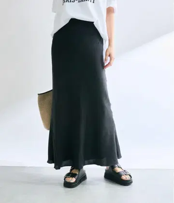 새상품 RIVE DROITE 리브 드와 큐프라 바이어스 스커트 블랙