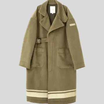 AVIREX 아비렉스 슬라이버 니트 롱 코트 밀리터리 코트