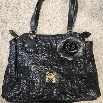 안나수이 핸드백 가죽 퀼팅 장미