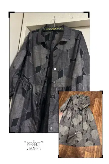 핸드메이드 오시마 명주 원피스 코트