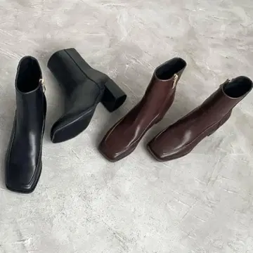 ORiental TRaffic 스퀘어토 절개 힐 부츠 21392