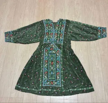 vintage 빈티지 구제 의류 자수 원피스 레트로 꽃무늬