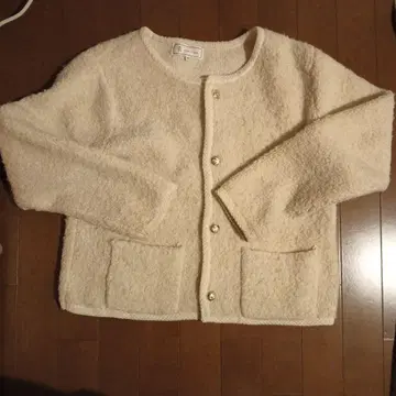 로페피크닉 루프 편직 니트 가디건