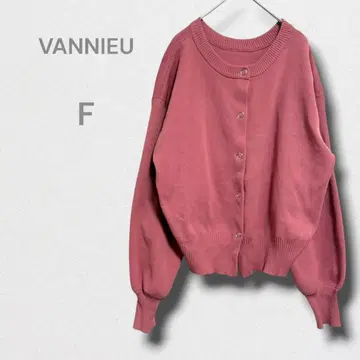 바니유 가디건 니트탑 숏 기장 크루넥 루즈핏