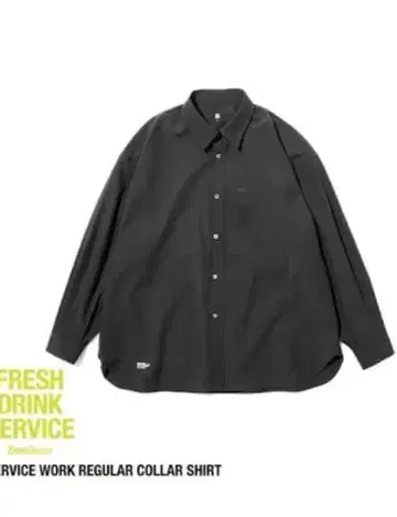 FRESH SERVICE 레귤러 카라 셔츠 블랙 M 사이즈