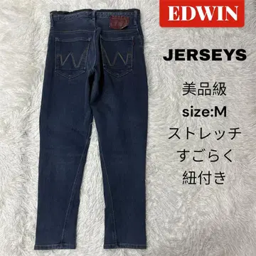 EDWIN JERSEYS 데님 M 사이즈 스트레치 매우 편안한 끈 포함