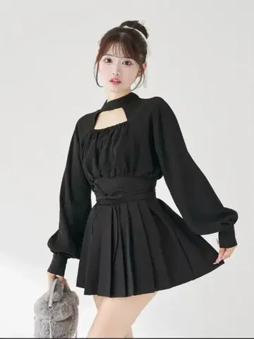 미사용 새상품 darich 도킹 코르셋 플리츠 미니 원피스