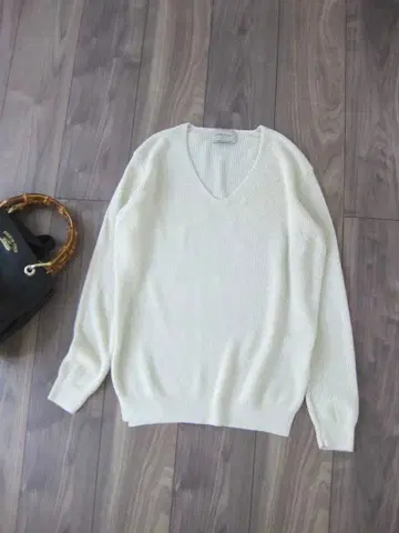 새상품급! 유나이티드 애로우즈 긴팔 니트 F 코튼 베이지 계열 루즈핏