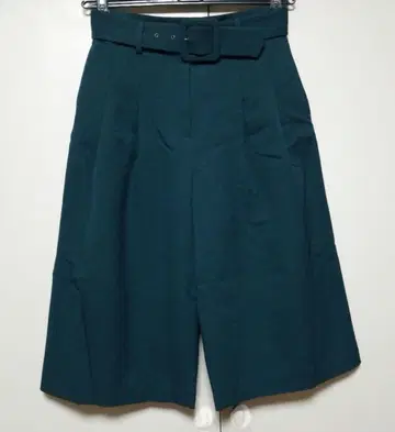 투 비 바이 에네스베 짙은 녹색 버뮤다 큐롯 하프 가우초 팬츠