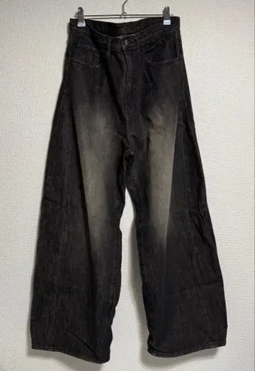 니코앤드 EXTRA WIDE DENIM 블랙 M 부속 허리끈 없음