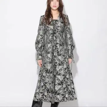 melt the lady 플라워 자카드 롱 드레스