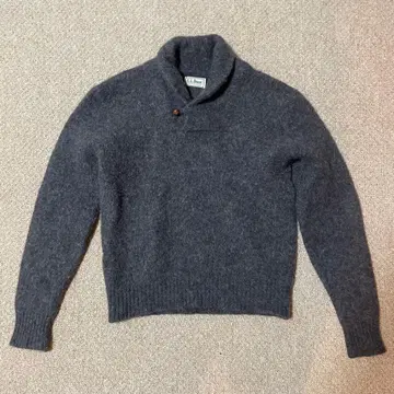 80s L.L.Bean 숄카라 울 스웨터 그레이 구제 의류