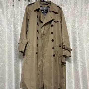 아쿠아 스큐텀 트렌치코트 체크 베이지 6