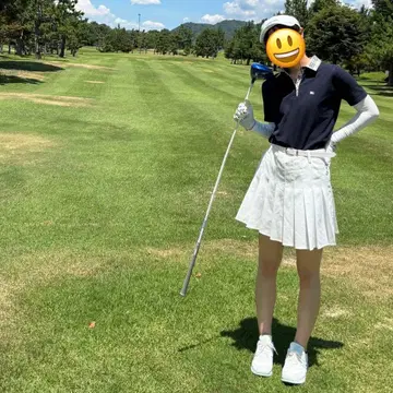 핑 PING 스트레치 트윌 플리츠 스커트 S