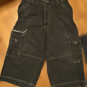 PRACDENIM 다크 그레이 카고 숏팬츠