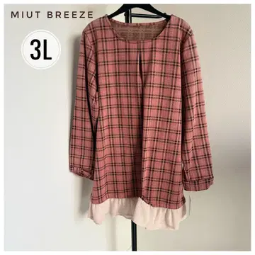 새상품 택 포함 Mint Breeze 튜닉 3L 핑크 체크