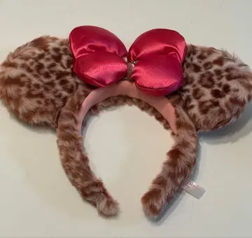 디즈니 레오파드 무늬 핑크 머리띠