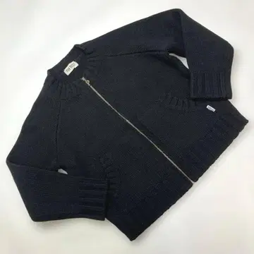 [ 새상품급 ] 핑크하우스 블랙 로고편직 집업 니트 가디건