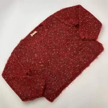 핑크하우스 빨간색 계열 믹스 컬러 풀오버 니트