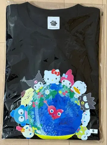 EXPO2027 뚱크뚱크 산리오 콜라보 T셔츠 블랙 S사이즈