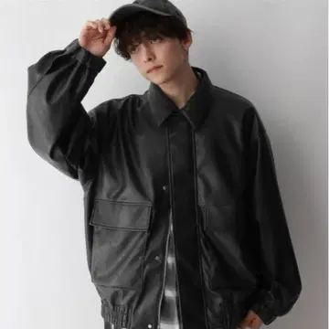 신세틱 가죽 트랙 자켓 RAGEBLUE(레이지블루)