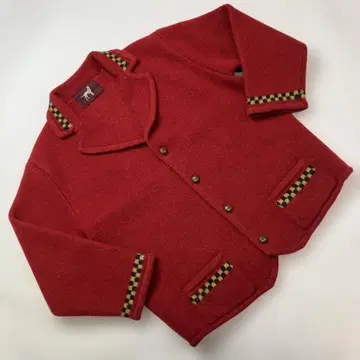 칼 헬무트 빨간색 울 자켓