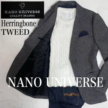 NANO UNIVERSE 사용감 없는 새상품급 M 트위드 헤링본 고급