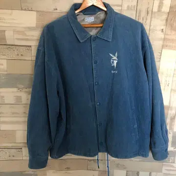 4D7S 블루 코듀로이 자켓 XL