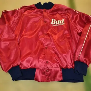 80s USA제 버드와이저 나일론 바시티 자켓 빈티지 기업 상품