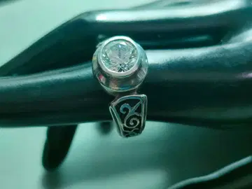 실버 크리스탈 반지 장식적 디자인 14호