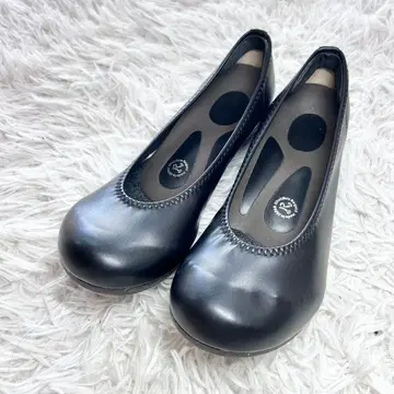 컨디션 최상 Regeta 리게타 블랙 플랫슈즈 L 사이즈 일본제 펌프스