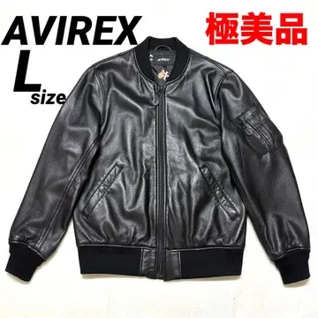 컨디션 최상 AVIREX L 사이즈 MA-1 가죽 자켓 플라이트 자켓