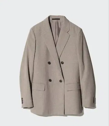 유니클로 더블 자켓 브라운 S