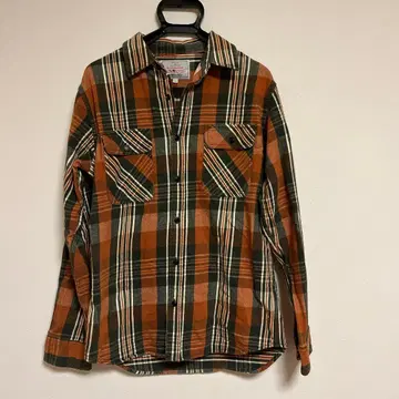 AVIREX USA 체크 무늬 플란넬 셔츠 L 사이즈