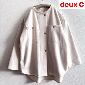 [ 일본제 ] 드세 deux C 니트 멜톤 자켓 ( 아이보리 )