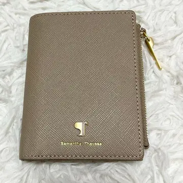 사만다 사만다 타바사 포므디스푸아르 원컬러 접이식 지갑 베이지