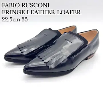 [ 새상품급 ] 파비오 루스코니 로퍼 블랙 가죽 태슬 프린지