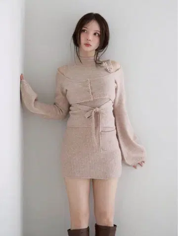 andmary Flower knit set up