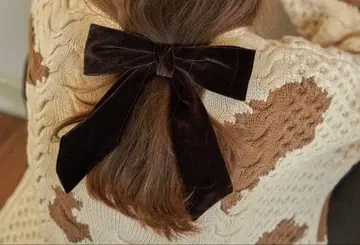WARMY VELVET RIBBON BARRETTE