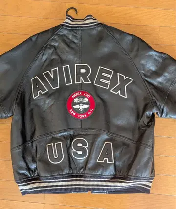 AVIREX 아비렉스 블랙 가죽 자켓