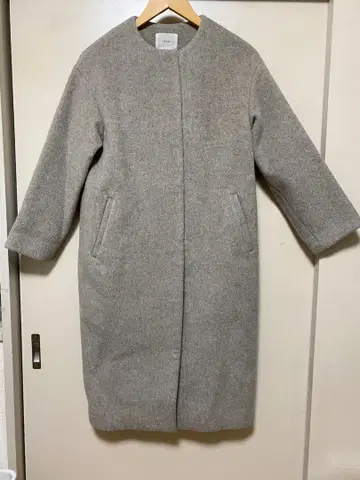 IENA 이에나 노카라 롱 코트 모카 베이지 34(s) 램스울