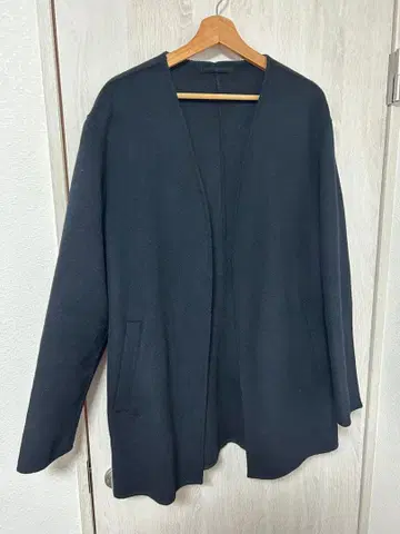 오버 사이즈 노카라 자켓 블랙