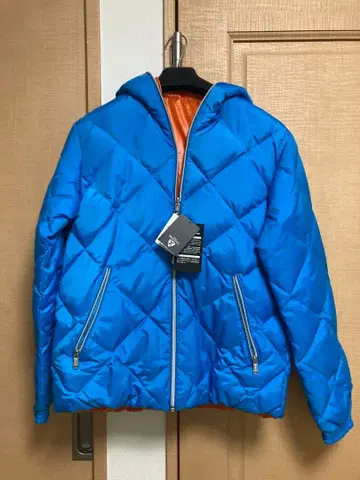 리버서블 다운 자켓 파랑 오렌지