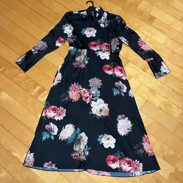 ZARA WOMAN 플라워 프린트 롱 드레스