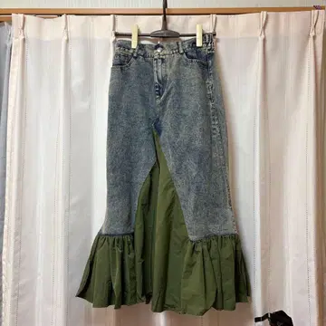 데님 플레어 롱 스커트 F 사이즈